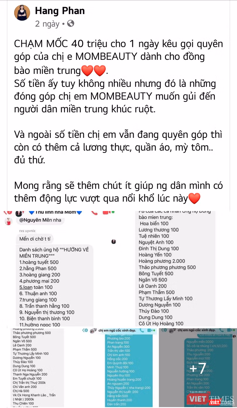 Các diễn đàn trên mạng xã hội kêu gọi nhà hảo tâm quyên góp.