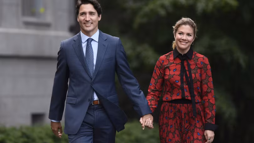 Bà Sophie Grégoire Trudeau cùng chồng, Thủ tướng Justin Trudeau (Ảnh: AP)