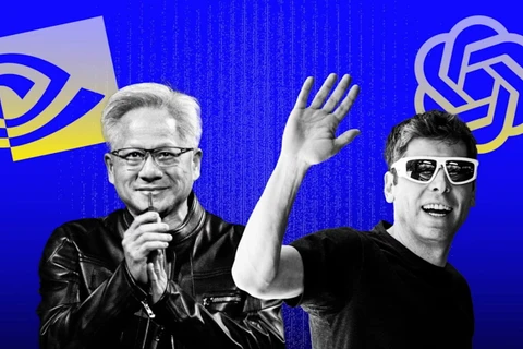 CEO Nvidia Jensen Huang và CEO OpenAI Sam Altman. Ảnh: FT.