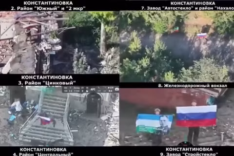 Bộ Quốc phòng Nga đăng tải nhiều đoạn video cho thấy họ đã giành quyền kiểm soát Konstantinovka. Ảnh: Sputnik.