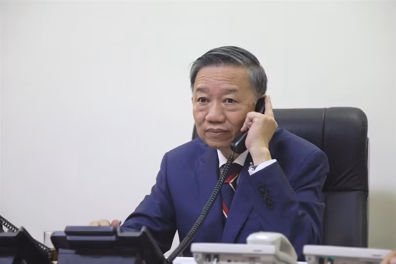 Bộ trưởng Tô Lâm điện đàm với với bà Priti Patel, Bộ trưởng Bộ Nội vụ Liên hiệp Vương quốc Anh và Bắc Ireland.