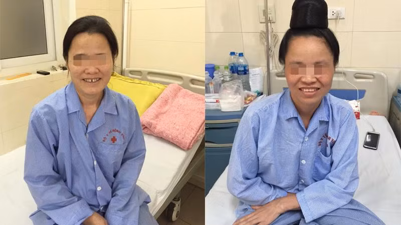 Hai bệnh nhân đã hồi phục sau ca mổ Hai bệnh nhân đã hồi phục sau ca mổ