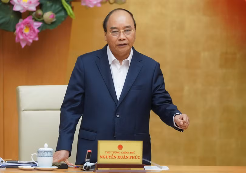 Thủ tướng Nguyễn Xuân Phúc phát biểu tại cuộc làm việc. Ảnh: VPCP.. Thủ tướng Nguyễn Xuân Phúc phát biểu tại cuộc làm việc. Ảnh: VGP.
