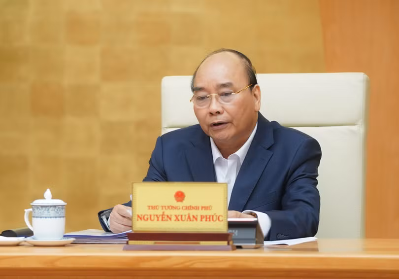 Thủ tướng Nguyễn Xuân Phúc phát biểu tại cuộc họp. Ảnh: VGP.
