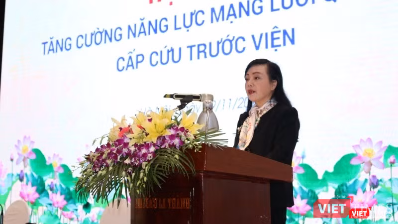 Bộ trưởng Bộ Y tế Nguyễn Thị Kim Tiến phát biểu khai mạc hội thảo (Ảnh: Minh Thúy)