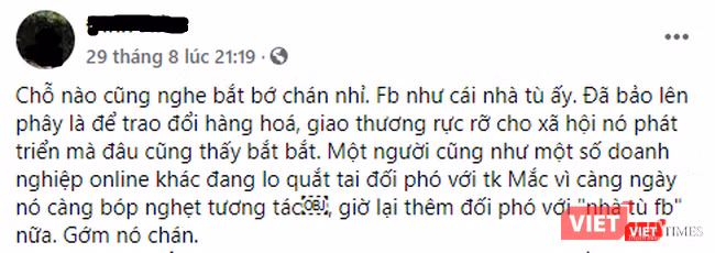 Dòng trạng thái bức xúc của một người bán hàng online như nghề tay trái.