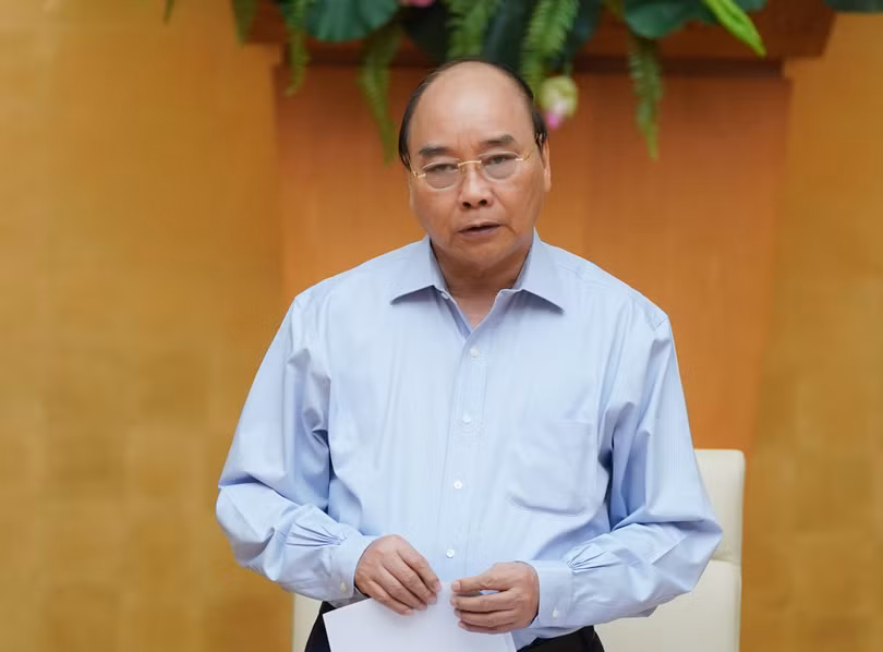 Thủ tướng Nguyễn Xuân Phúc phát biểu kết luận cuộc họp. Ảnh: VGP.