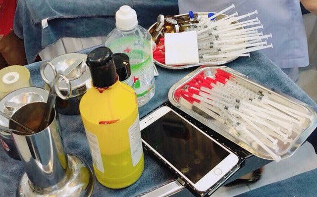 Thiết bị y tế tại một cơ sở thẩm mỹ. Ảnh: Internet