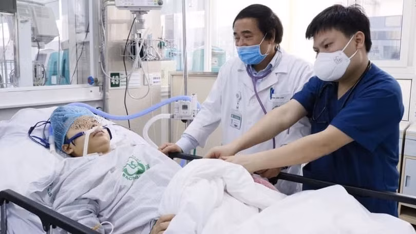 Sản phụ được bác sĩ BV Bạch Mai cứu sống trong gang tấc. Ảnh: BVCC