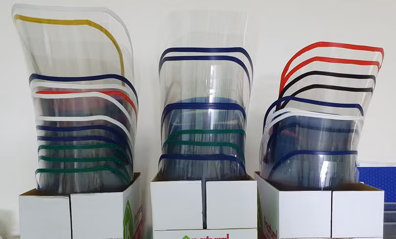 Những tấm chắn giọt bắn được hoàn thành. Ảnh: BVCC