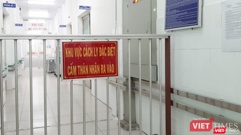 Khu vực cách ly BV Chợ Rẫy TP.HCM. Ảnh: NT
