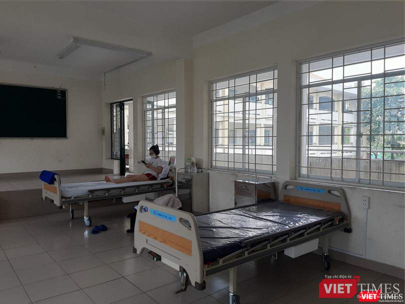 Một phòng cách ly tại khu cách ly tập trung quận 2, TP.HCM. Ảnh: N.T