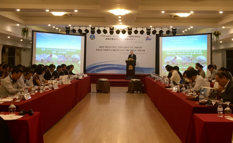 Hội thảo Xúc tiến đầu tư nhằm phát triển chuỗi giá trị thực phẩm tại TP.HCM. Ảnh: Jica