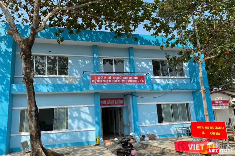 Khu hành chính tại Cơ sở 2 của BV điều trị COVID-19. Ảnh: SYT