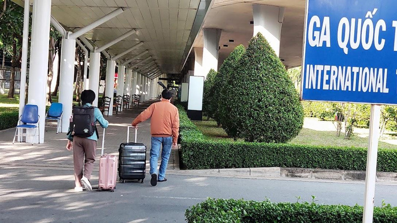 Ga quốc tế tại Cảng Hàng không Tân Sơn Nhất. Ảnh Hoà Bình