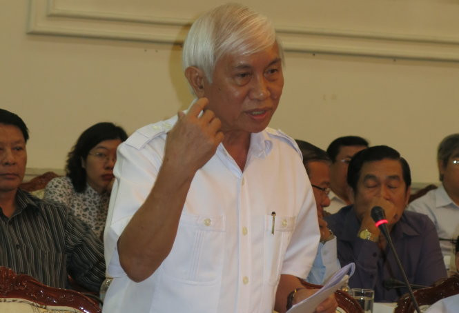 Ông Phan Xuân Biên phát biểu tại hội thảo - Ảnh: Mai Hương