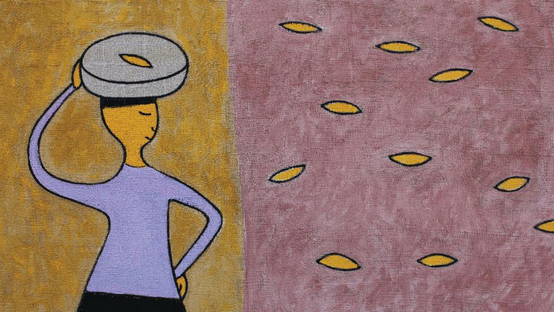 Tập thơ Ô Mai, Tranh sáng tác năm 2020 của hoạ sĩ Lê Thiết Cương (Ảnh: HSCC) 