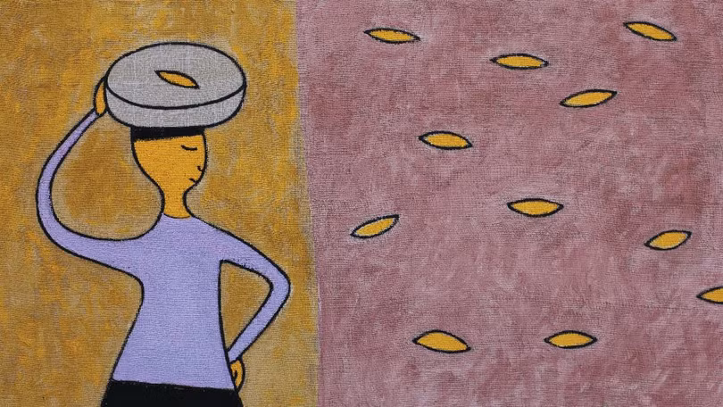 Tập thơ Ô Mai, Tranh sáng tác năm 2020 của hoạ sĩ Lê Thiết Cương (Ảnh: HSCC) 