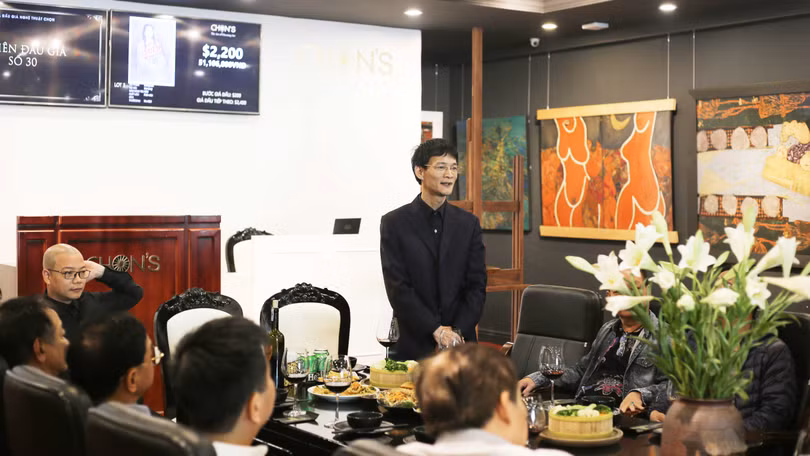 Ông Nguyễn Xuân Cường, Chủ tịch Nhà đấu giá Chọn phát biểu (Ảnh: Chọn cung cấp)