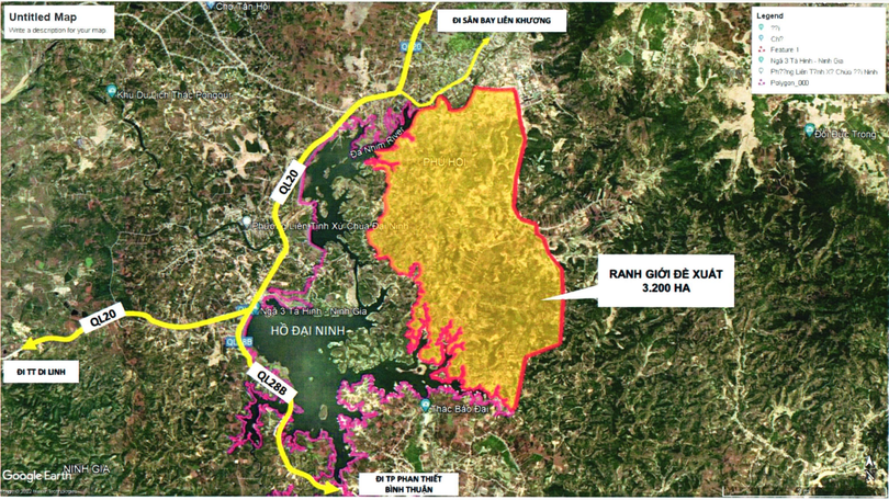 Vị trí khảo sát, nghiên cứu đầu tư dự án Quần thể vui chơi giải trí làng Hà Lan