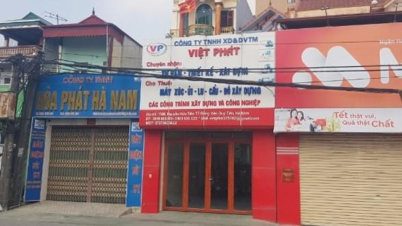 Trụ sở của Công ty TNHH Xây dựng và Dịch vụ thương mại Việt Phát tại Hà Nam (Ảnh: Internet)