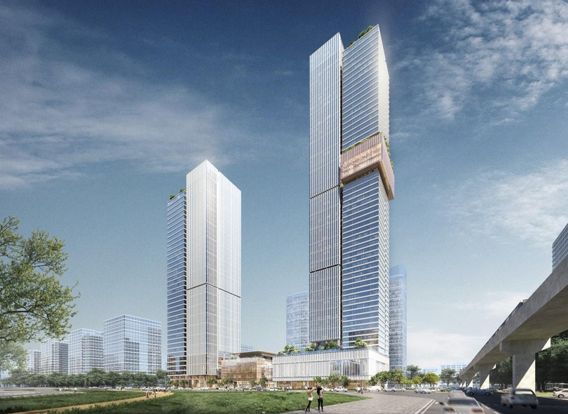Phối cảnh Tổ hợp Khách sạn, Văn phòng, Trung tâm thương mại và dịch vụ cao cấp – Landmark 55
