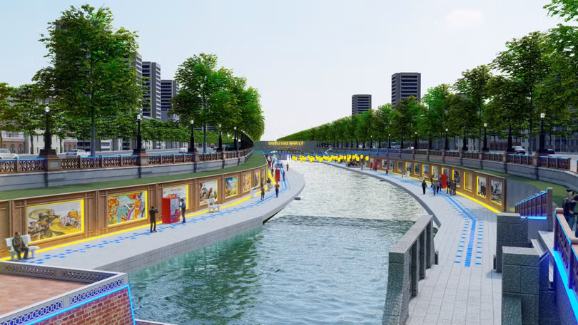Cảnh quan hai bên bờ sông Tô Lịch tương lai (Nguồn: JVE)