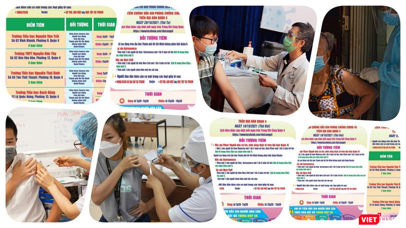 TP.HCM tiêm chủng COVID-19 cho mọi người dân trên địa bàn. Ảnh: Hoà Bình