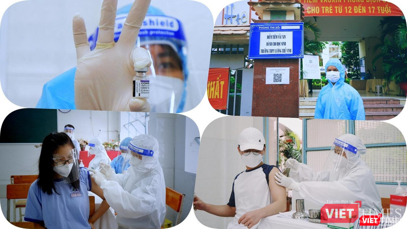 TP.HCM đã "thần tốc" tiêm chủng cho trẻ từ 12-17 tuổi. Ảnh: Hoà Bình