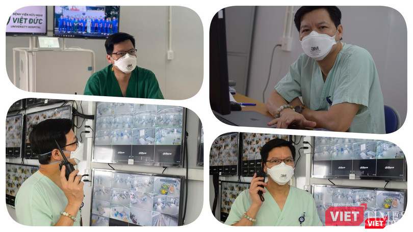 Bác sĩ Lưu Quang Thuỳ - Phó Giám đốc Trung tâm điều trị tích cực COVID-19 Việt Đức tại TP.HCM - sau thời gian dài hỗ trợ phía Nam đã trở về Hà Nội. Ảnh: Hoà Bình