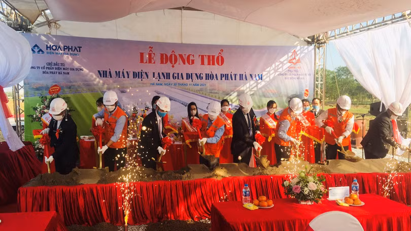 Lễ khởi công Nhà máy sản xuất hàng gia dụng Hòa Phát tại Hà Nam (Ảnh: HPG).