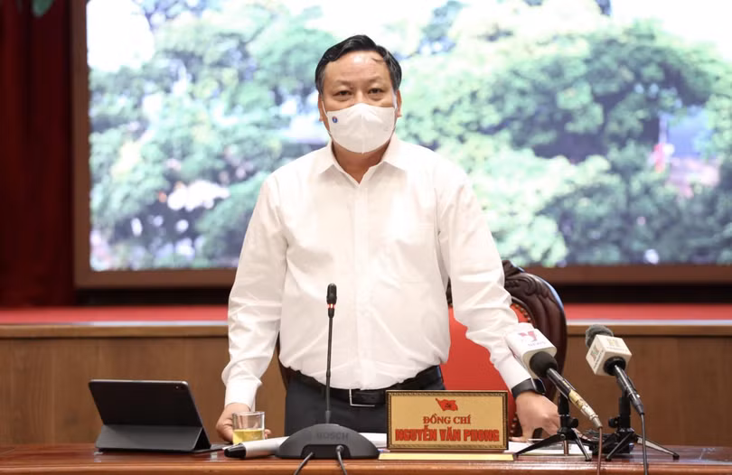 Ông Nguyễn Văn Phong - Phó Bí thư Thành ủy Hà Nội (Ảnh- Thành Uỷ HN)