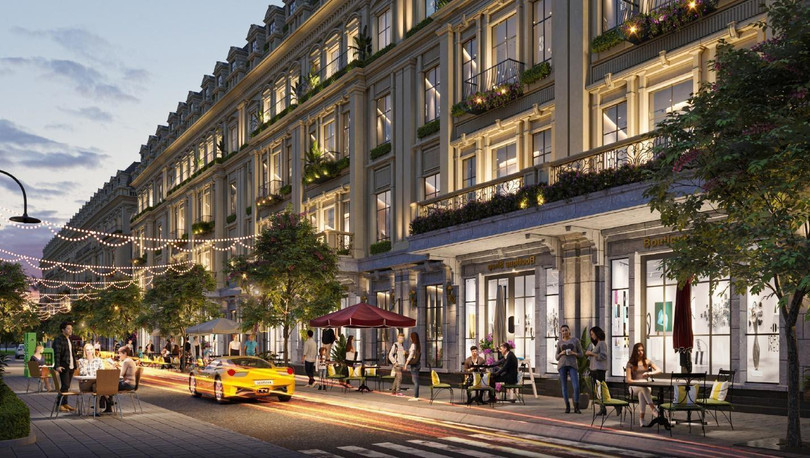 Chuỗi shophouse tạo nên những con phố mua sắm náo nhiệt ngay bên trong dự án