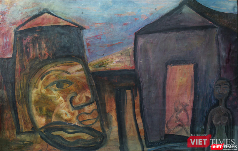 Abiding place (Trú xứ) - Oil on canvas (Sơn dầu trên bố, 160 x 90 cm, 2015)