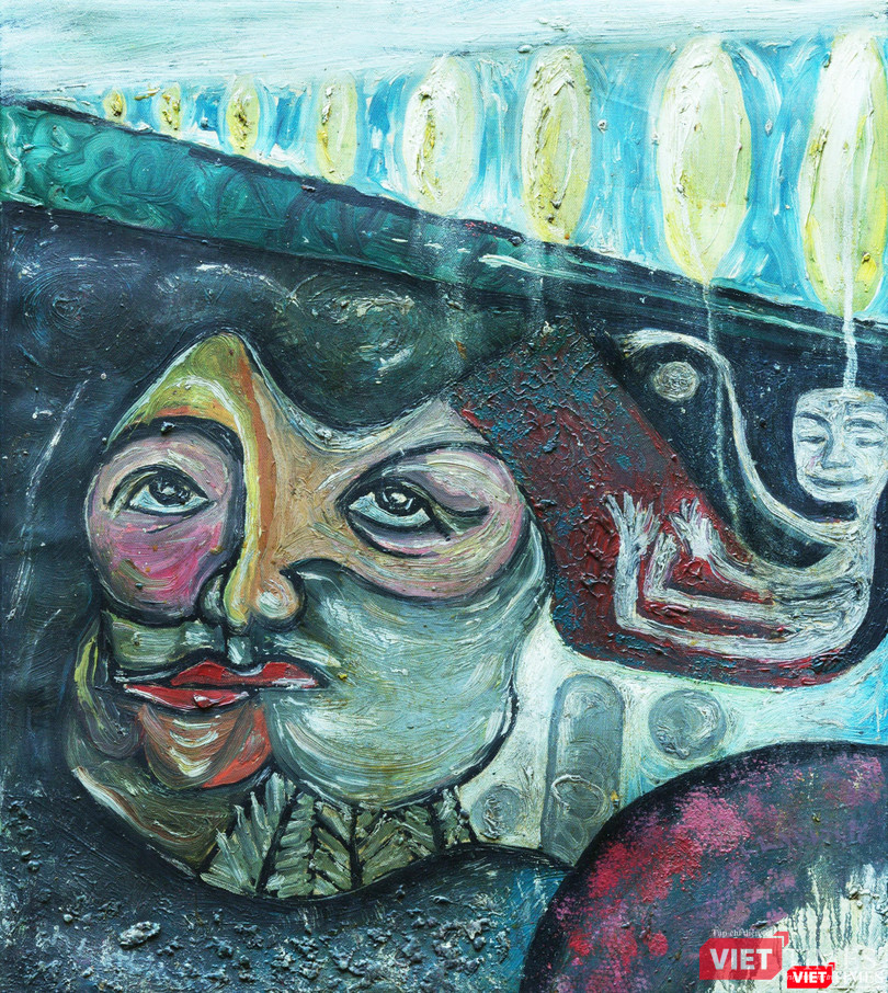 Sprouting seeds | Những hạt giống nẩy mầm - Oil on vancas | Sơn dầu trên bố | 56 x 42 cm, 2016