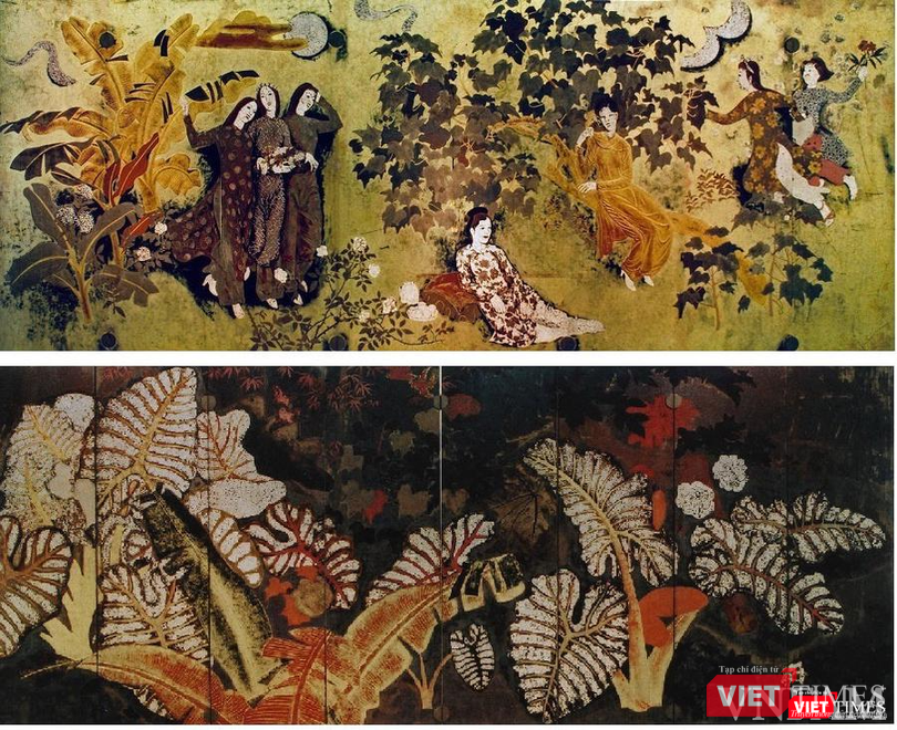 “Bình phong” của danh họa Nguyễn Gia Trí. Ảnh: BTMTVN