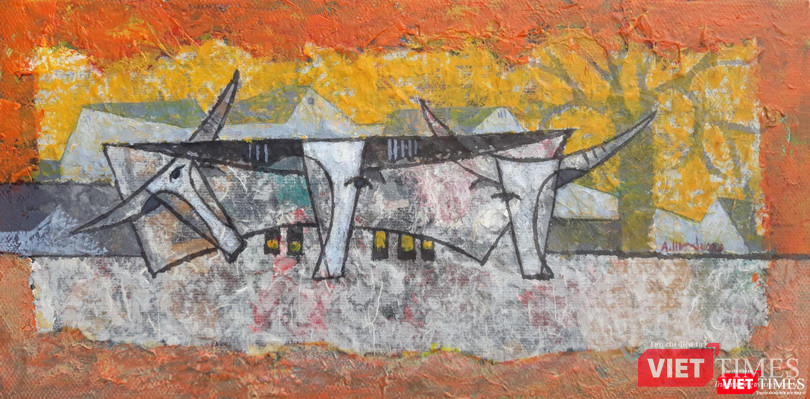 Tranh của hoạ sĩ Nguyễn Minh (Phố) - Ảnh: HSCC