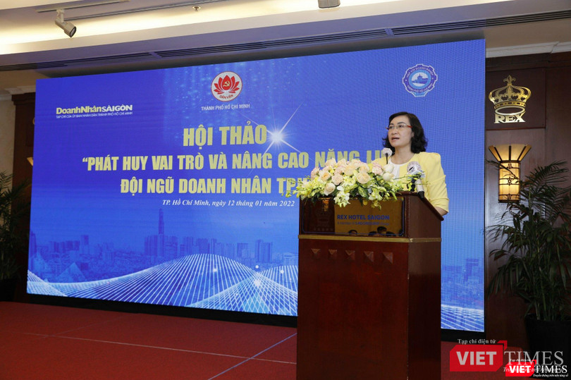 Bà Phan Thị Thắng, Phó Chủ tịch UBND TP.HCM phát biểu tại hội thảo Bà Phan Thị Thắng, Phó Chủ tịch UBND TP.HCM phát biểu tại hội thảo