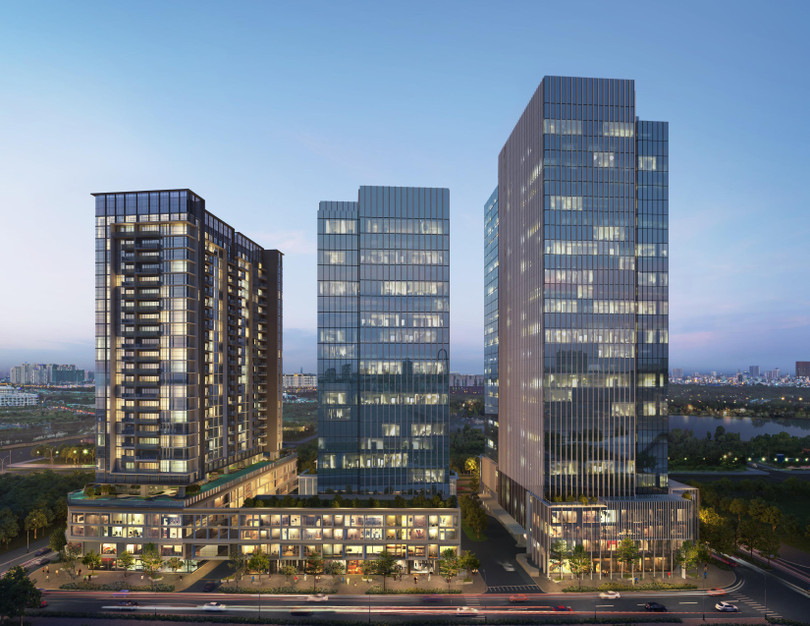 Phối cảnh dự án tòa nhà thương mại The METT tại Khu đô thị mới Thủ Thiêm