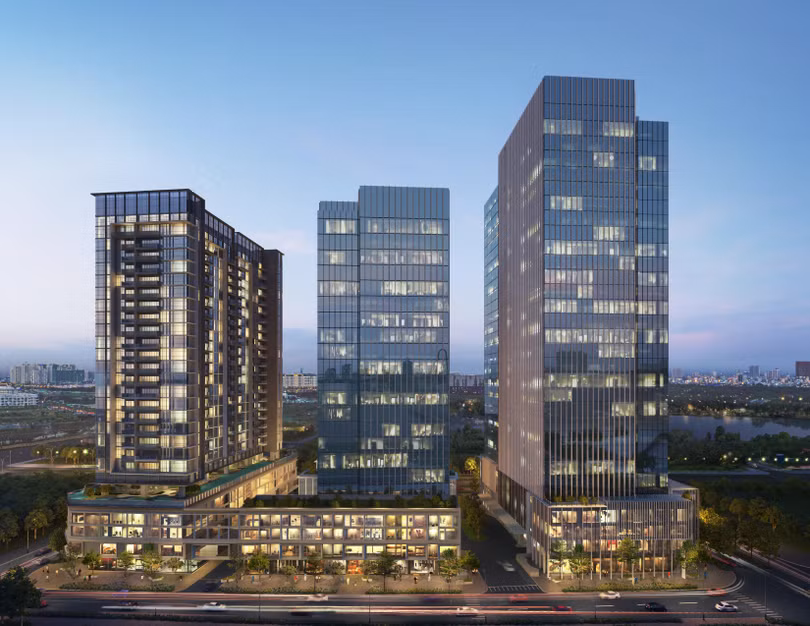 Phối cảnh dự án tòa nhà thương mại The METT tại Khu đô thị mới Thủ Thiêm