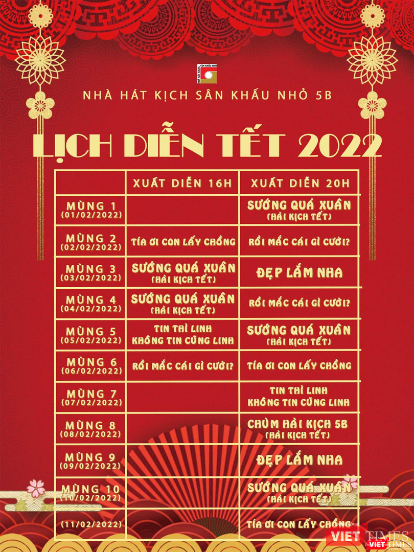 Kịch mục Tết phong phú của Nhà hát sân khấu nhỏ 5B Võ Văn Tần