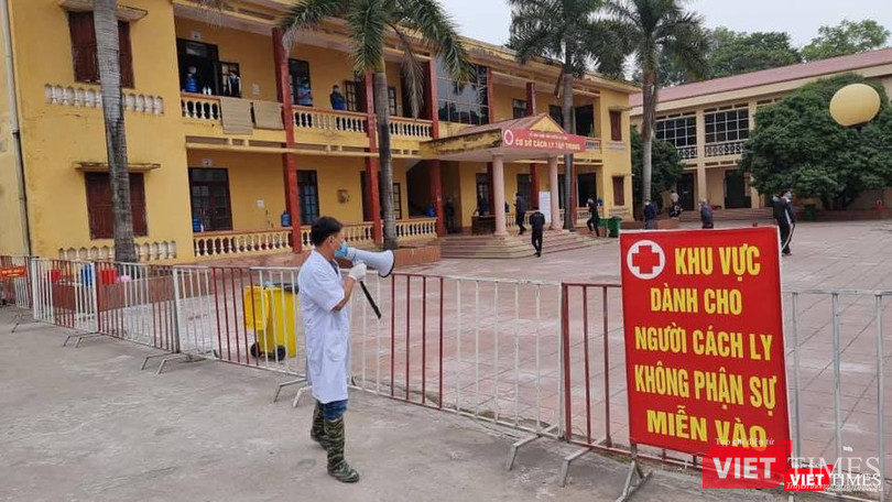 Khu vực dành cho người cách ly ở Bắc Giang (Ảnh: BYT)