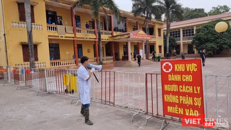 Khu vực dành cho người cách ly ở Bắc Giang (Ảnh: BYT)