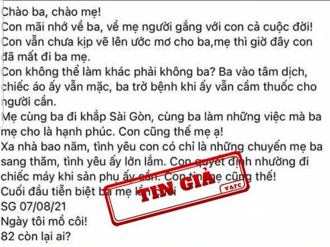 Trung tâm xử lý tin giả đề nghị cộng đồng không chia sẻ tin tức liên quan đến bác sĩ Khoa