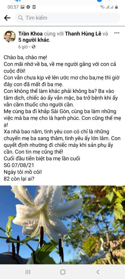 Trang facebook tên Trần Khoa hiện đang đăng tải thông tin như hình chụp
