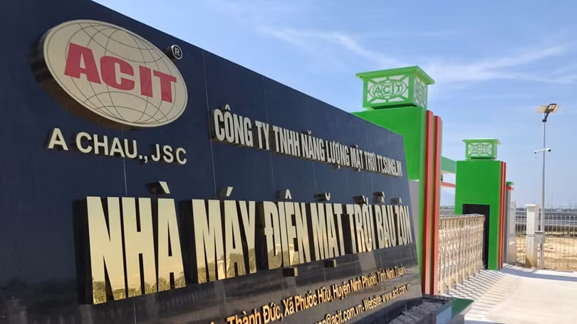 ACIT là chủ đầu tư dự án Nhà máy điện mặt trời Bầu Zôn tại xã Phước Hữu, huyện Ninh Phước, tỉnh Ninh Thuận (Nguồn: acit.com.vn)