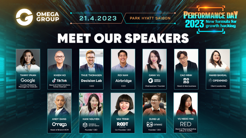 Performance Day 2023 với sự tham gia của nhiều diễn giả đến từ Google, Tiktok, GroupM/ Mindshare, AirBridge,….