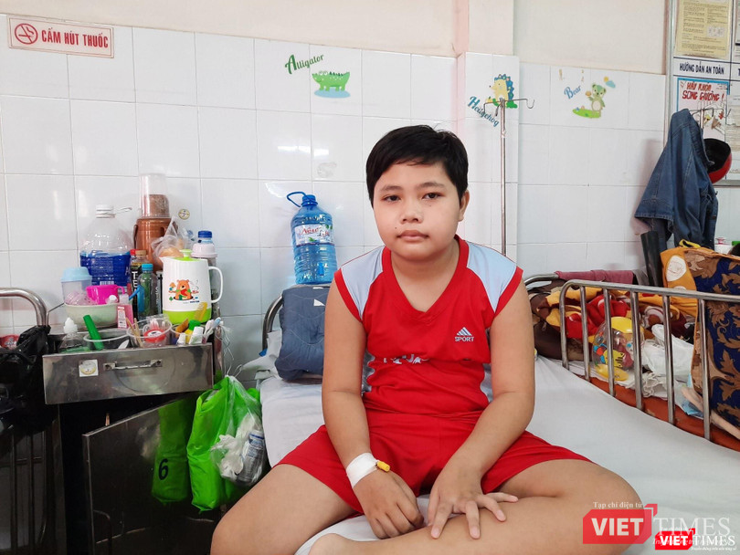 Bệnh nhi 13 tuổi sau điều trị u xơ vòm mũi họng tại BV Nhi Đồng 1 (Ảnh: BVCC)