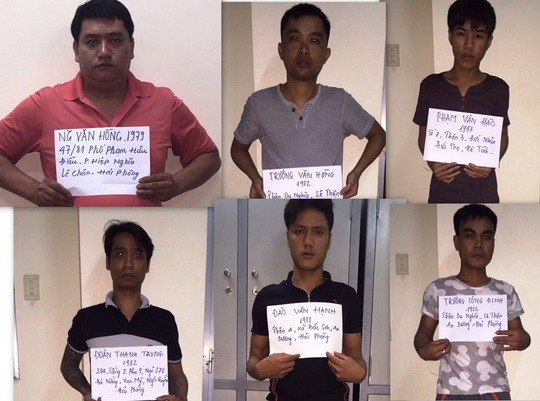 Các đối tượng tại cơ quan công an