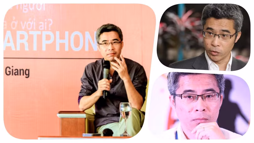 TS Đặng Hoàng Giang có những trao đổi tích cực và lời khuyên hữu ích. Ảnh: Hoà Bình ghép